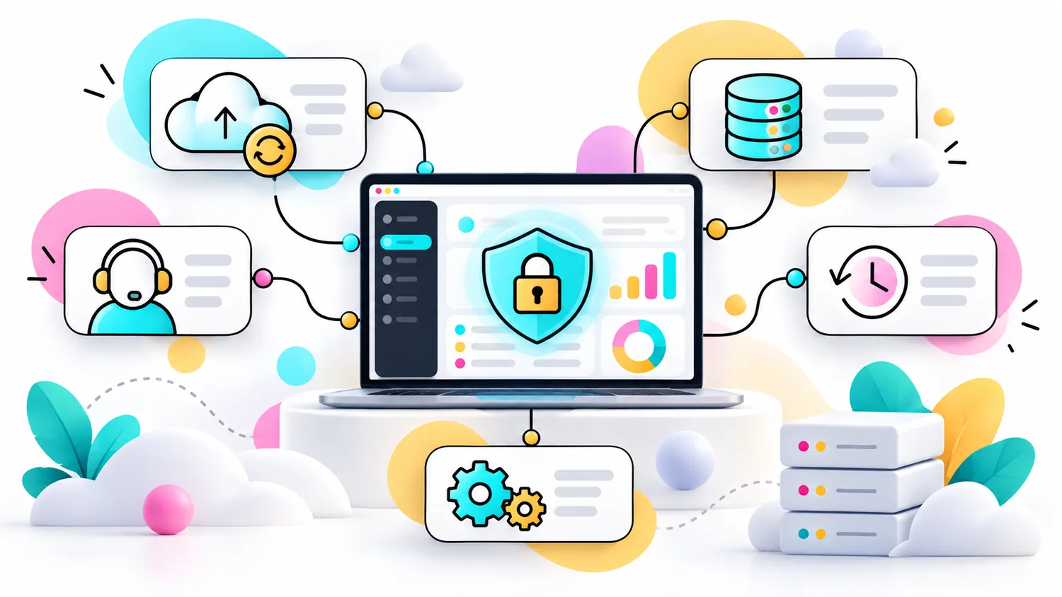 Seguridad, respaldo, base de datos y soporte en Be One