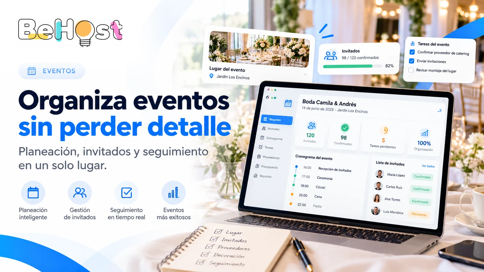 Cómo organizar eventos sin perder detalles: fechas, invitados, proveedores y pagos