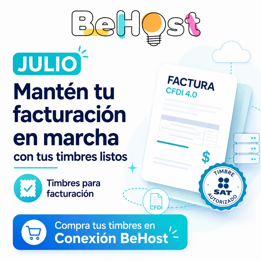 Julio: mantén tu facturación en marcha con tus timbres listos.