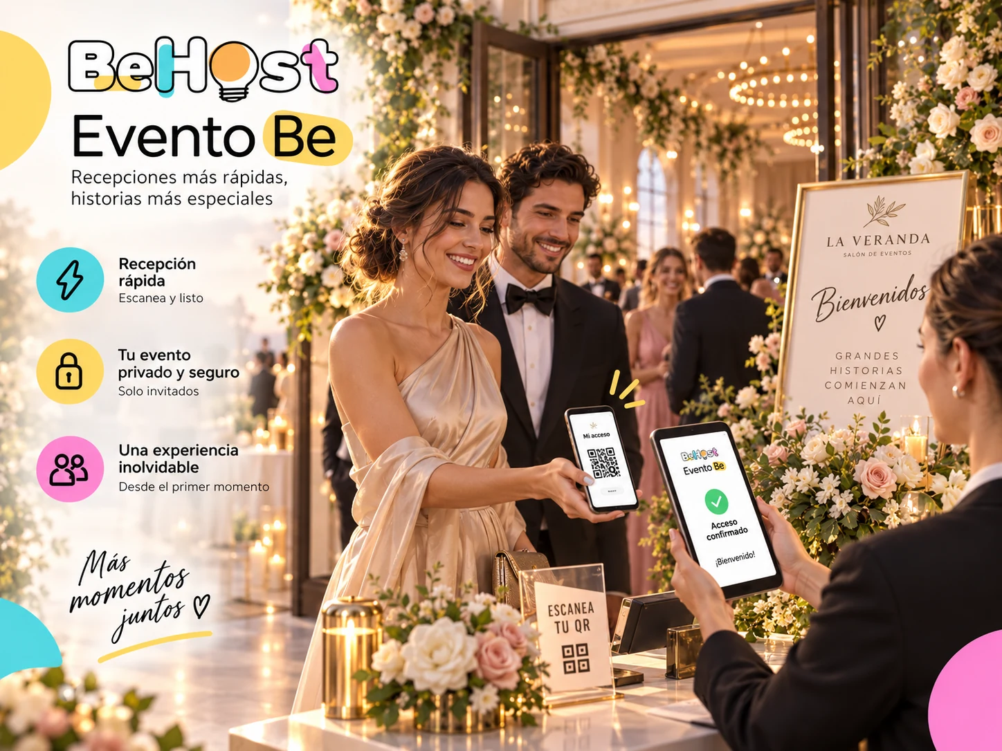 Da una mejor experiencia el día del evento con acceso más ágil y más ordenado.