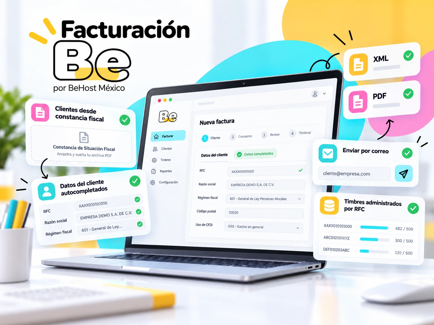 Facturación Be para trabajar CFDI con menos pasos