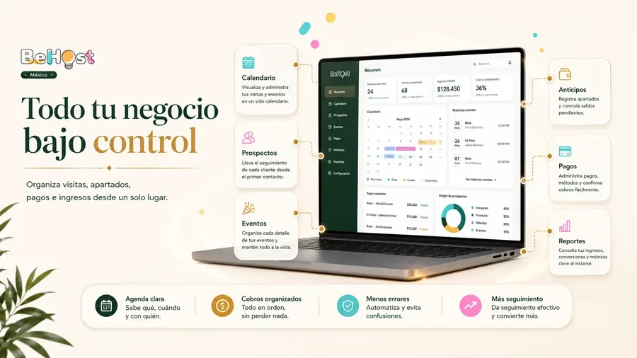 Sistema BeHost con chatbot y panel administrador