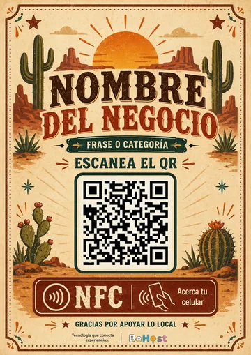Plantilla Desierto QR + NFC