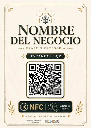 Plantilla Marfil Premium QR + NFC