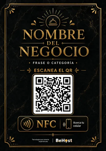 Plantilla Obsidiana QR + NFC