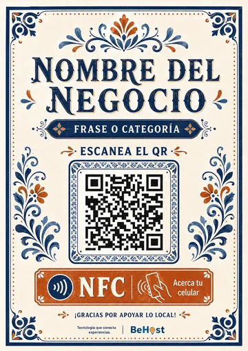 Plantilla Talavera QR + NFC