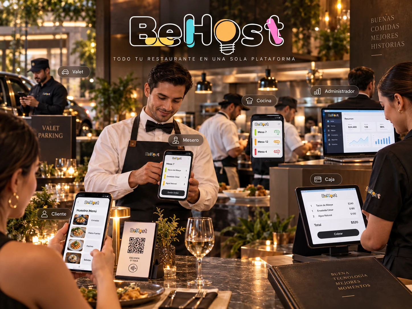 Ecosistema completo de Restaurante Be