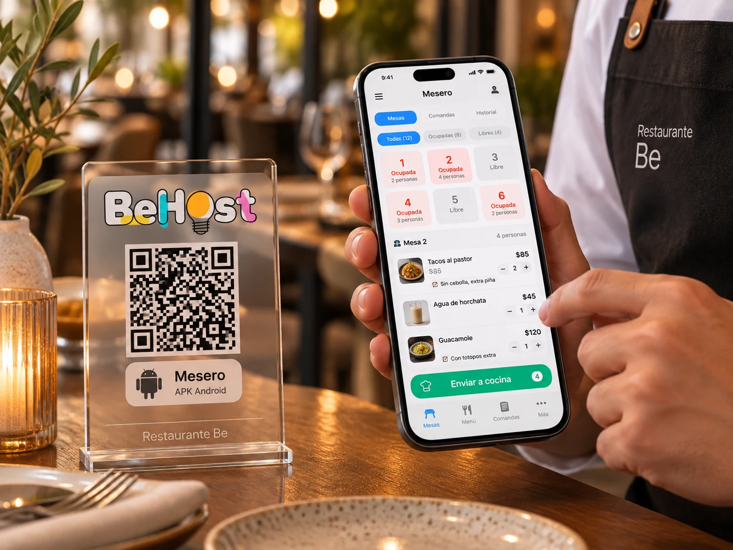 Tomar pedidos desde Android se siente natural.